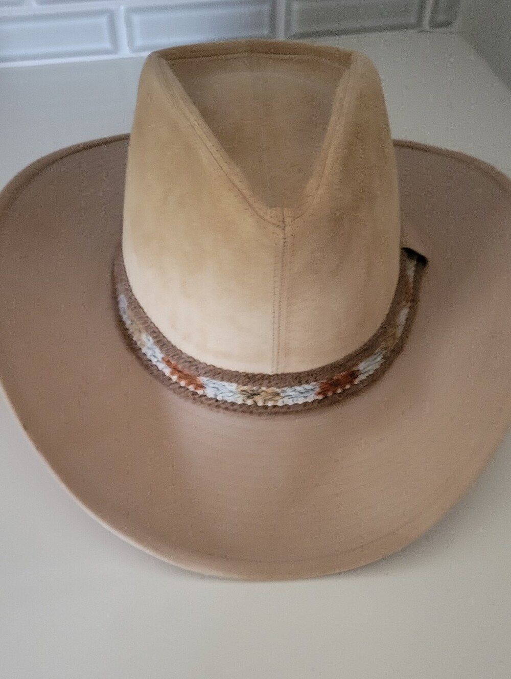 Vintage Larry Mahan Resistol Suede Cowboy Hat Size 7 3/8 Western Boho Ranch